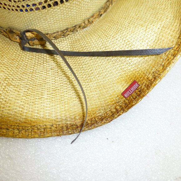 Bullhide Full Speed straw cowboy hat natural distress adult medium - Picture 6 of 9